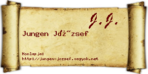 Jungen József névjegykártya